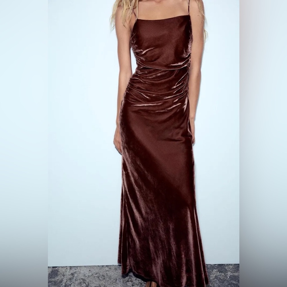 NWT Zara Midi/Maxi Velvet Dress